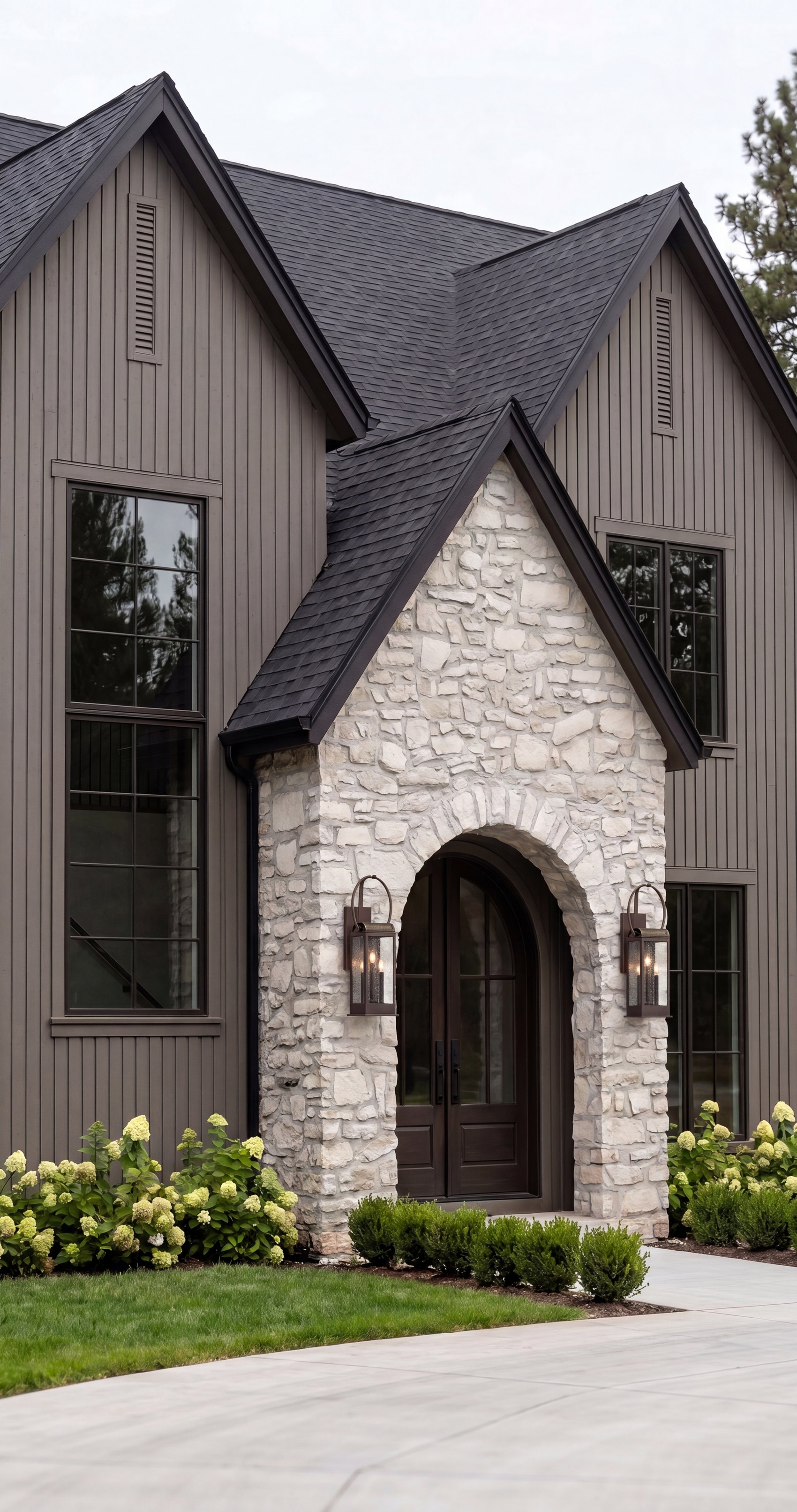 Stone entry arch