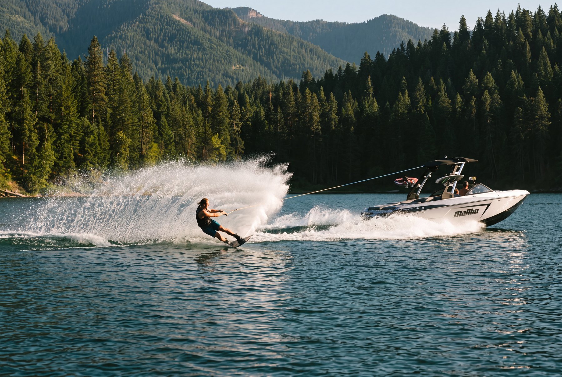 Wakeboarding on Hayden Lake